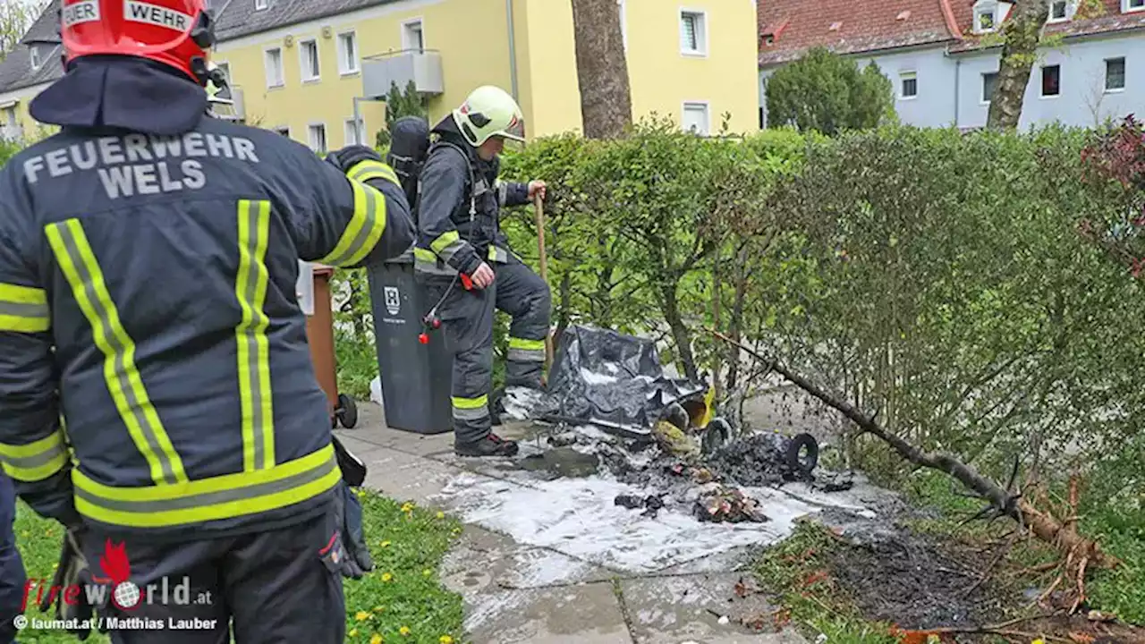 Oö: Brand einer Altpapiertonne samt verspätetem Christbaumbrand in Wels