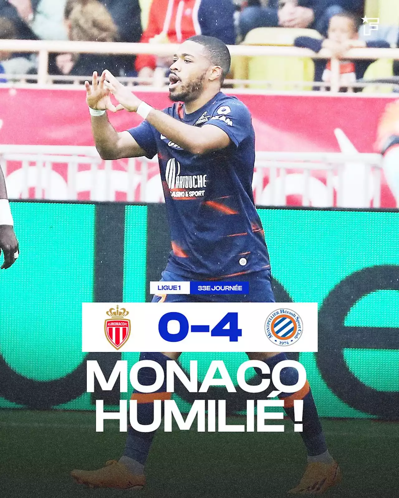 Ligue 1 : Monaco déçoit et sombre face à Montpellier