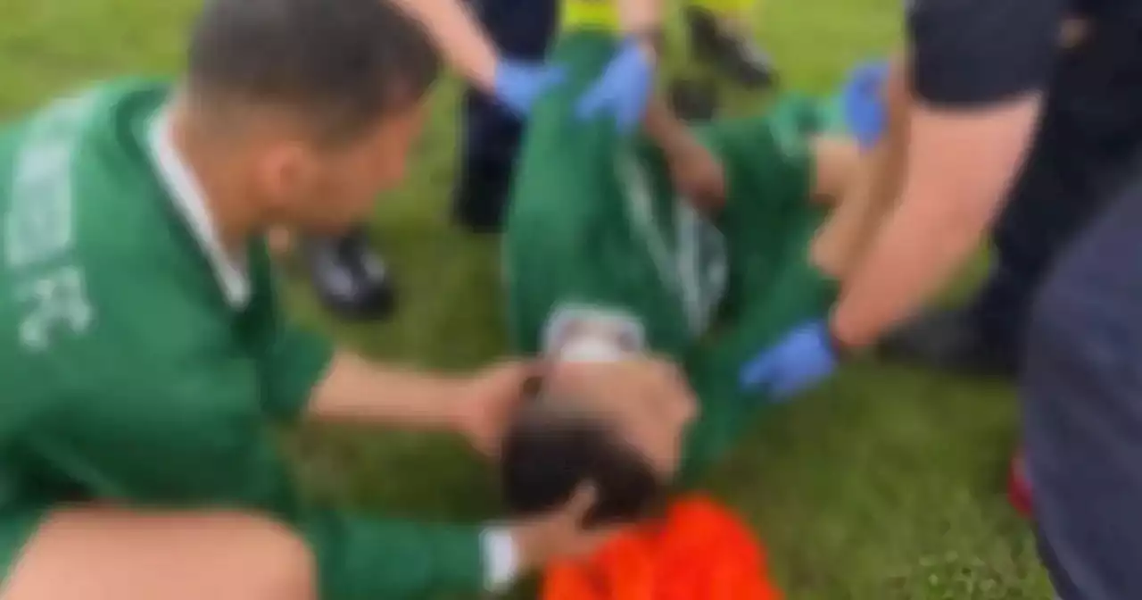 Footballer attacked by opposing team player had 'blood coming out of his neck'