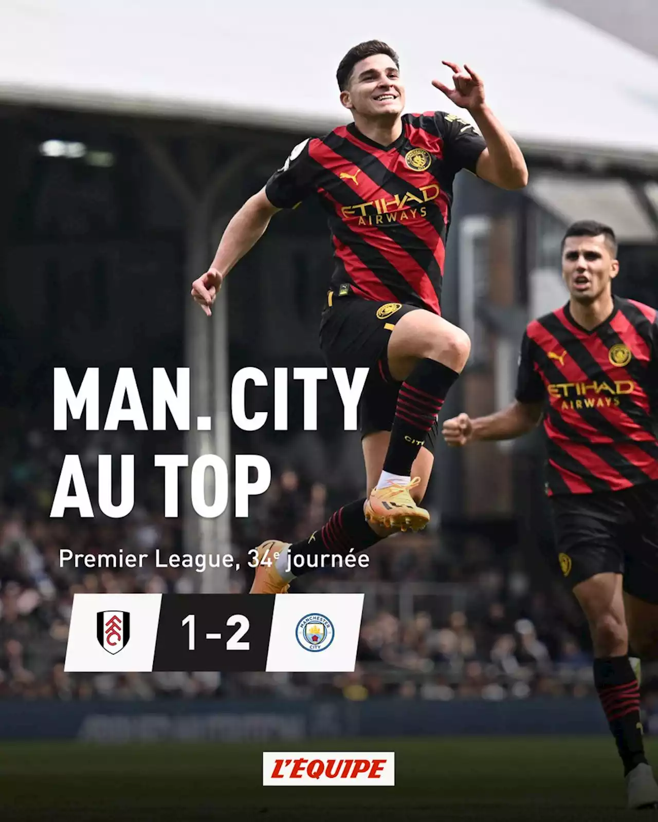 Manchester City, vainqueur à Fulham, reprend la tête de la Premier League