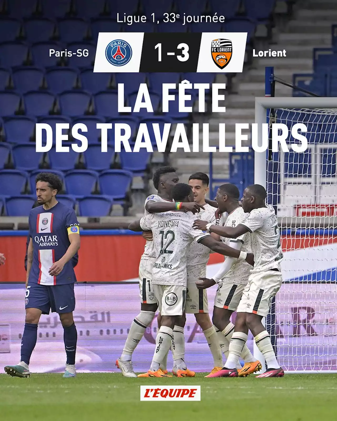 Le PSG sombre face à Lorient