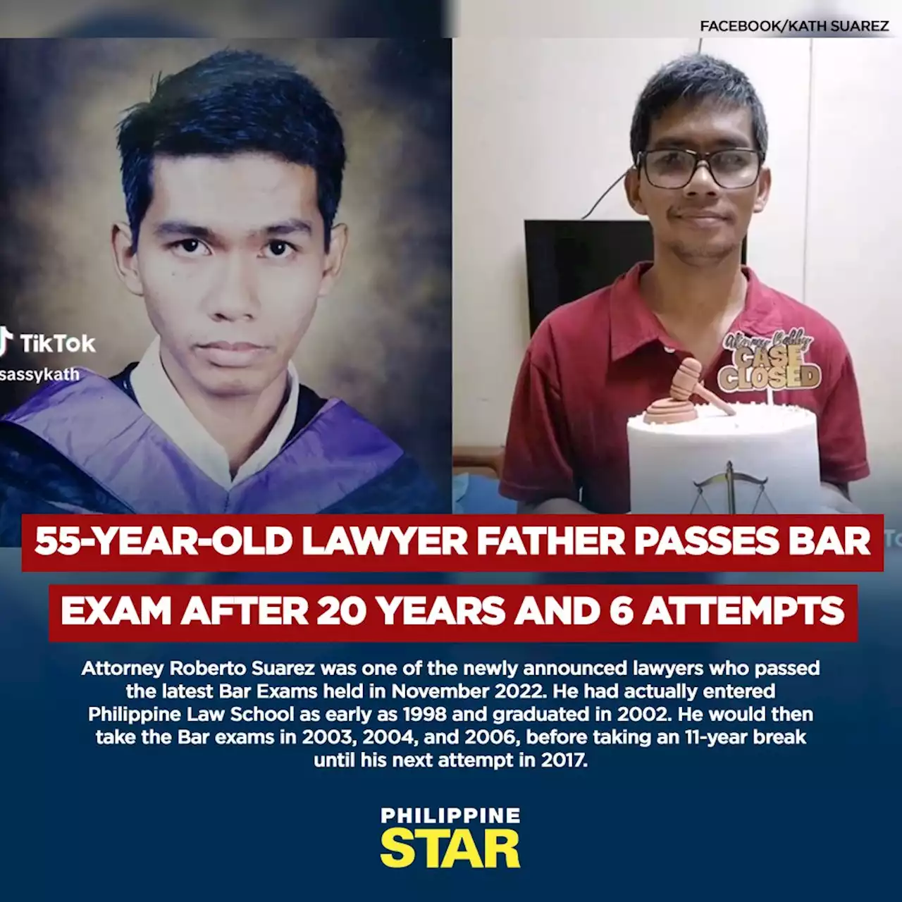 55-year-old lawyer father passes Bar exam after 20 years and 6 attempts