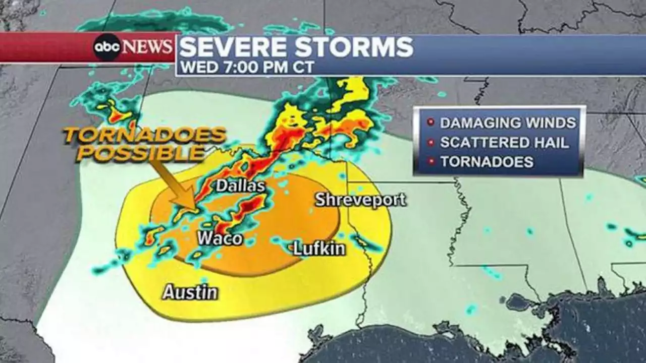 Severe weather, including hail, threatens Texas and Florida