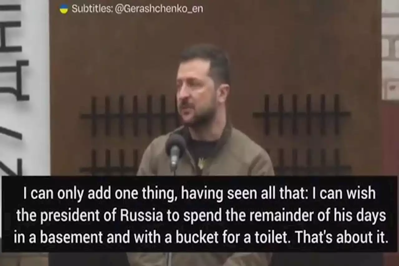 Zelensky e l'augurio a Putin: 'Spero muoia in un seminterrato' - Video