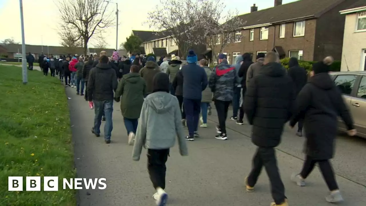 Newtownards: Community march calls for end to gang violence