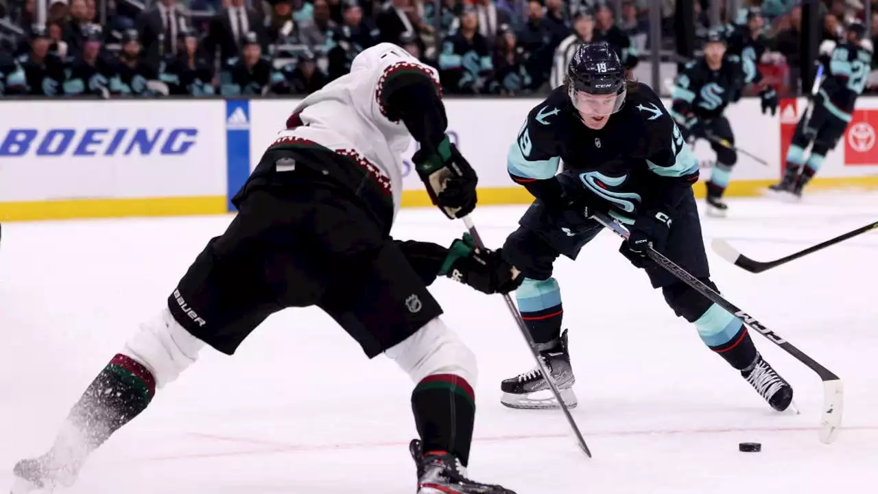 Jared McCann scores twice as Kraken roll to 8-1 win over Coyotes