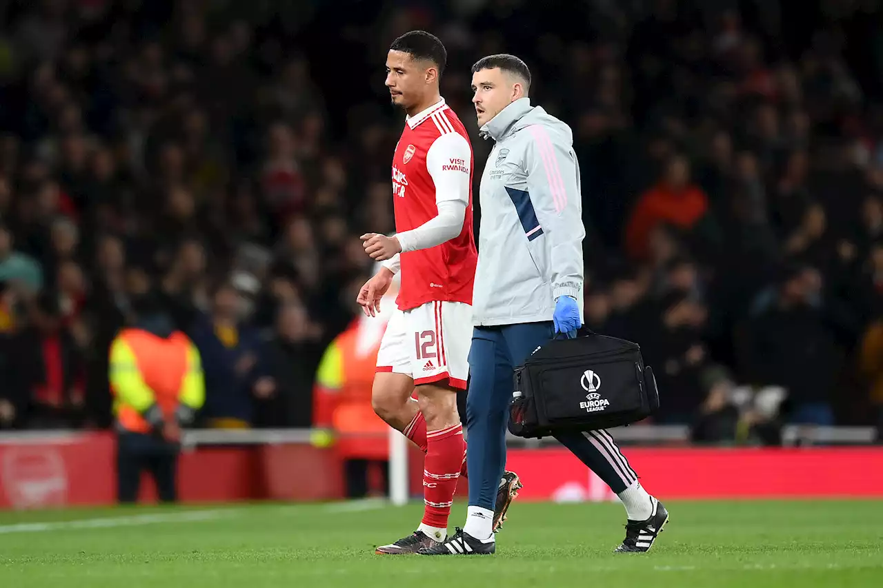 Arsenal suffer Saliba injury blow ahead of huge Premier League clash at Liverpool