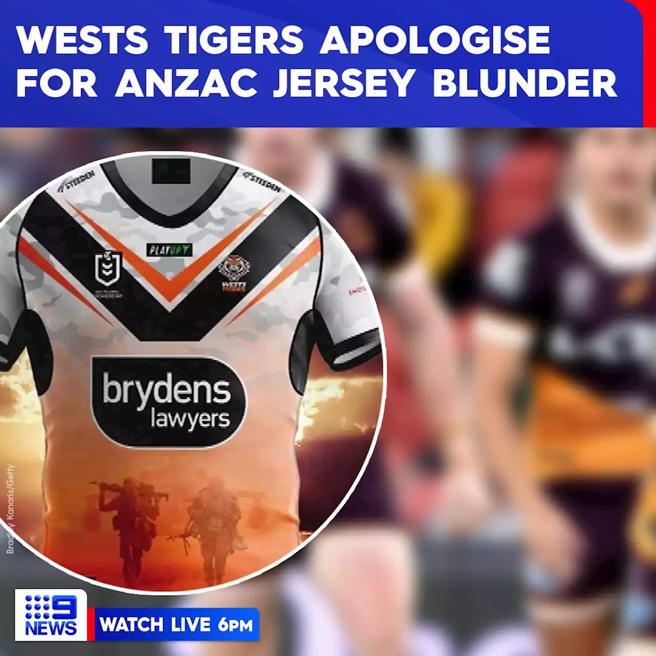 Tigers 'deeply sorry' for botched Anzac strip