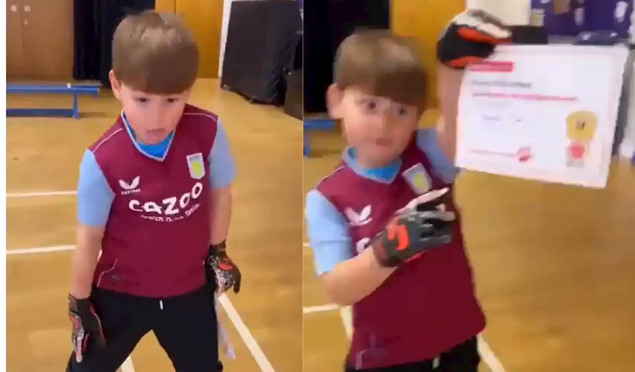 [Video] De tal palo...el hijo del Dibu celebra igual que su papá tras recibir diploma