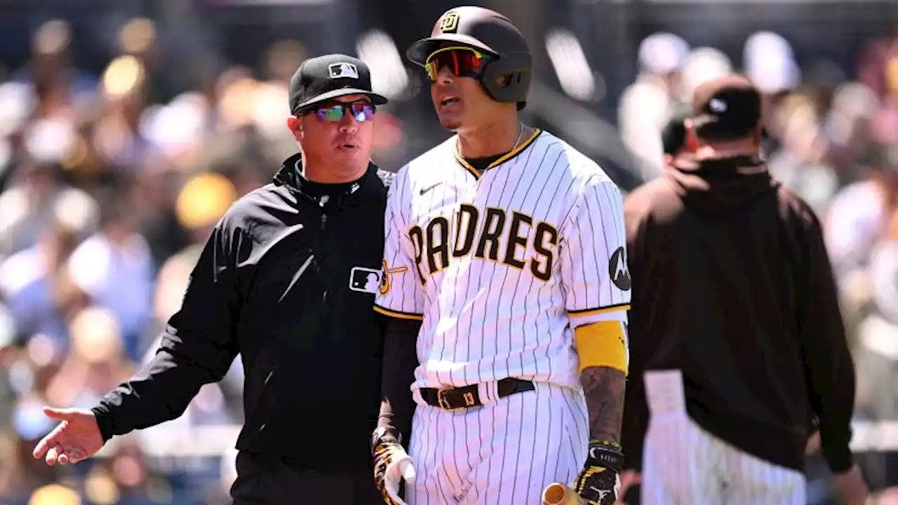 San Diego Padres slugger Manny Machado becomes first MLB player to be ejected for arguing violation of new pitch timer | CNN