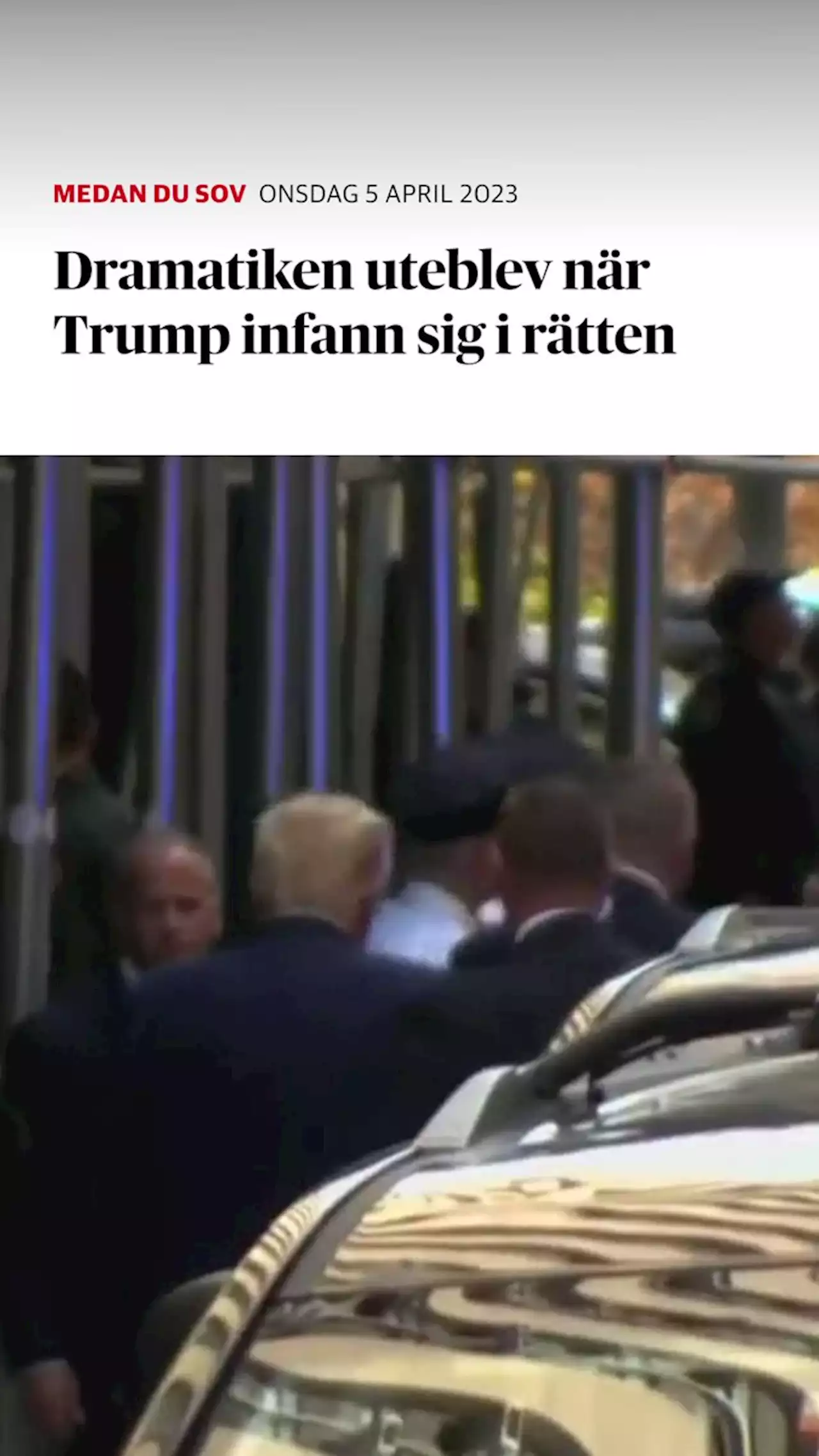 Dramatiken uteblev när Trump infann sig i rätten