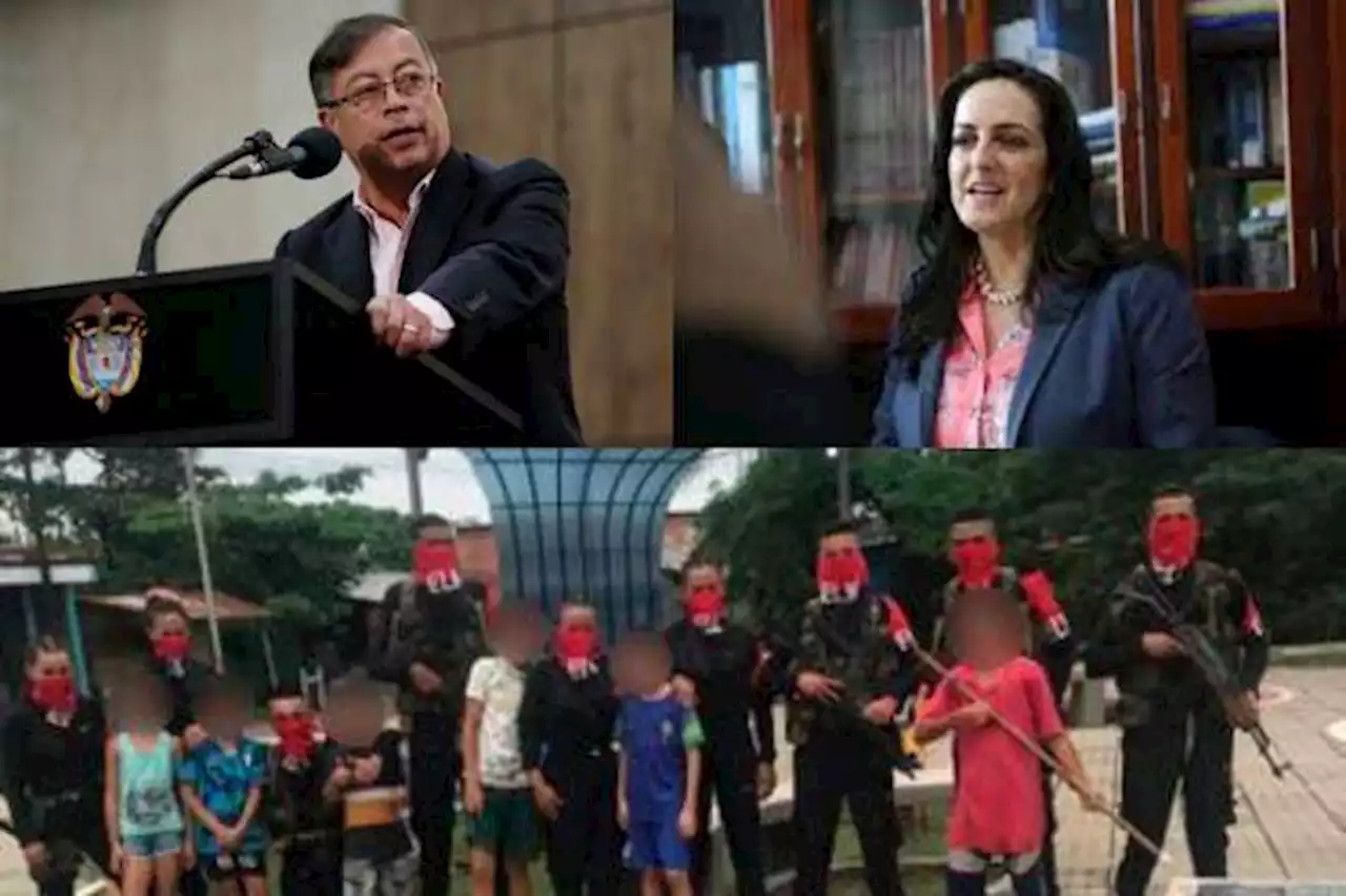 Rifirrafe entre Petro y Cabal por fotos de niños con supuestos integrantes del ELN