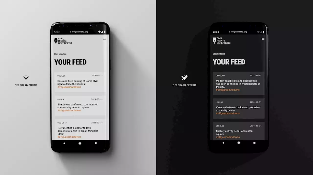 Civil Rights Defenders lanserar Off.guard. Nyhetstjänst för dem med svajigt internet.