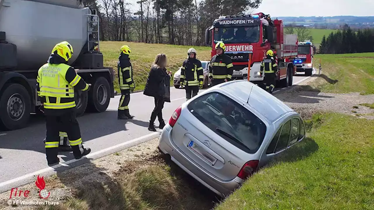 Nö: Bergeeinsatz nach Pkw-Unfall auf der L 60 in Waidhofen an der Thaya