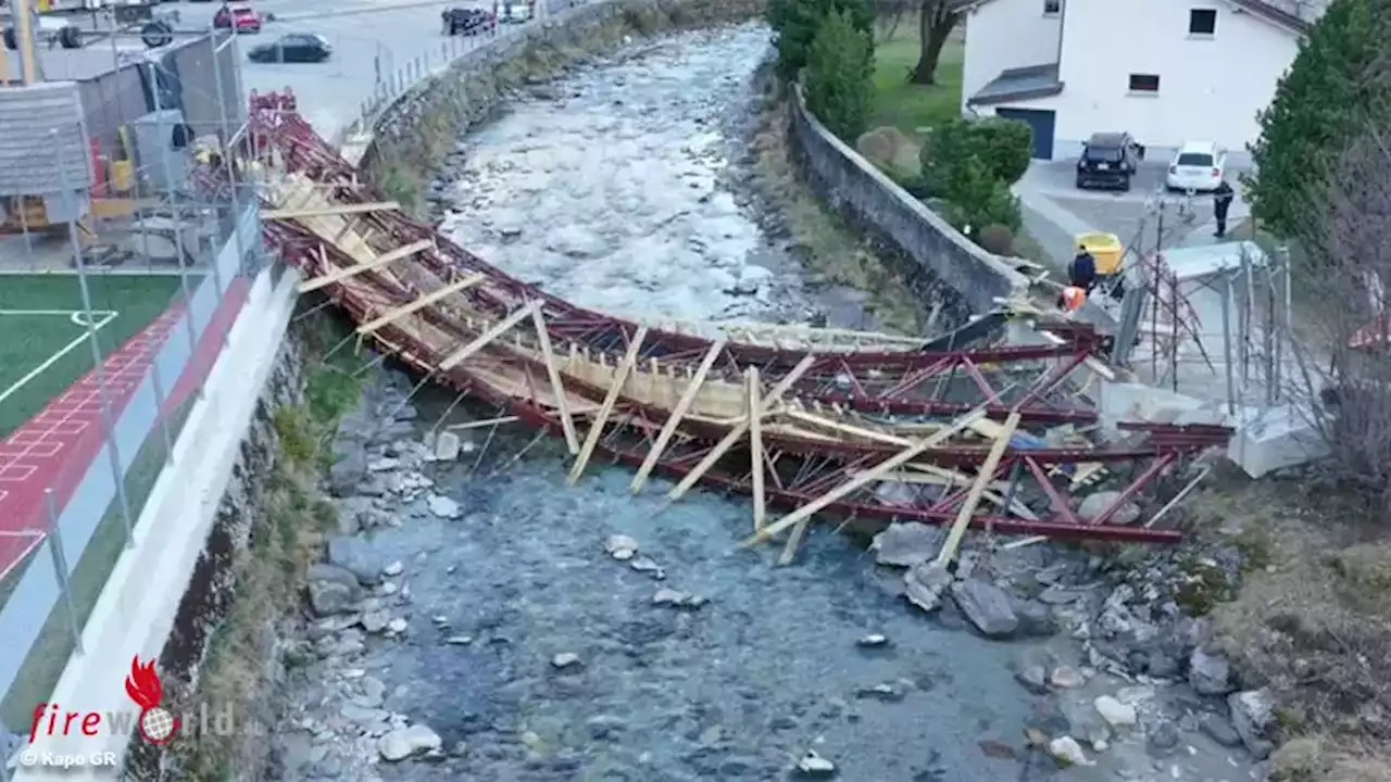 Schweiz: Brücke über Fluss in Poschiavo mit fünf Arbeitern eingestürzt