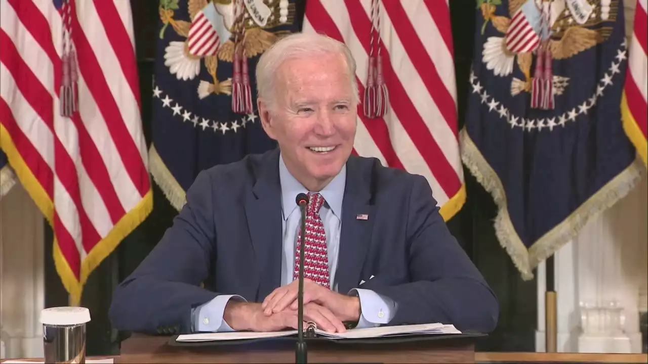 Biden laughs at reporter asking if Trump indictment is 'politically divisive'