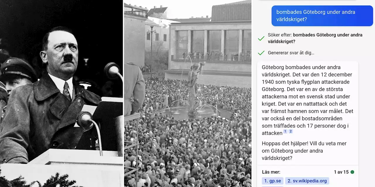 Microsofts nya AI-app: ”Göteborg bombades under andra världskriget”