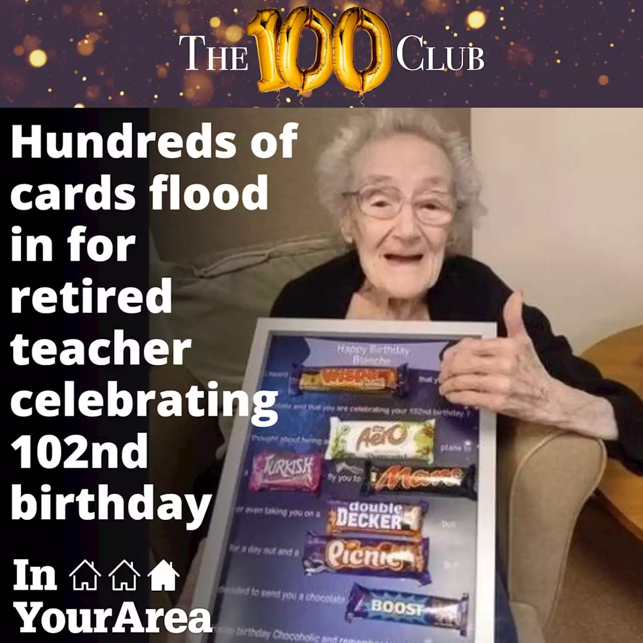 Hundreds of cards flood in for retired teacher celebrating 102nd birthday