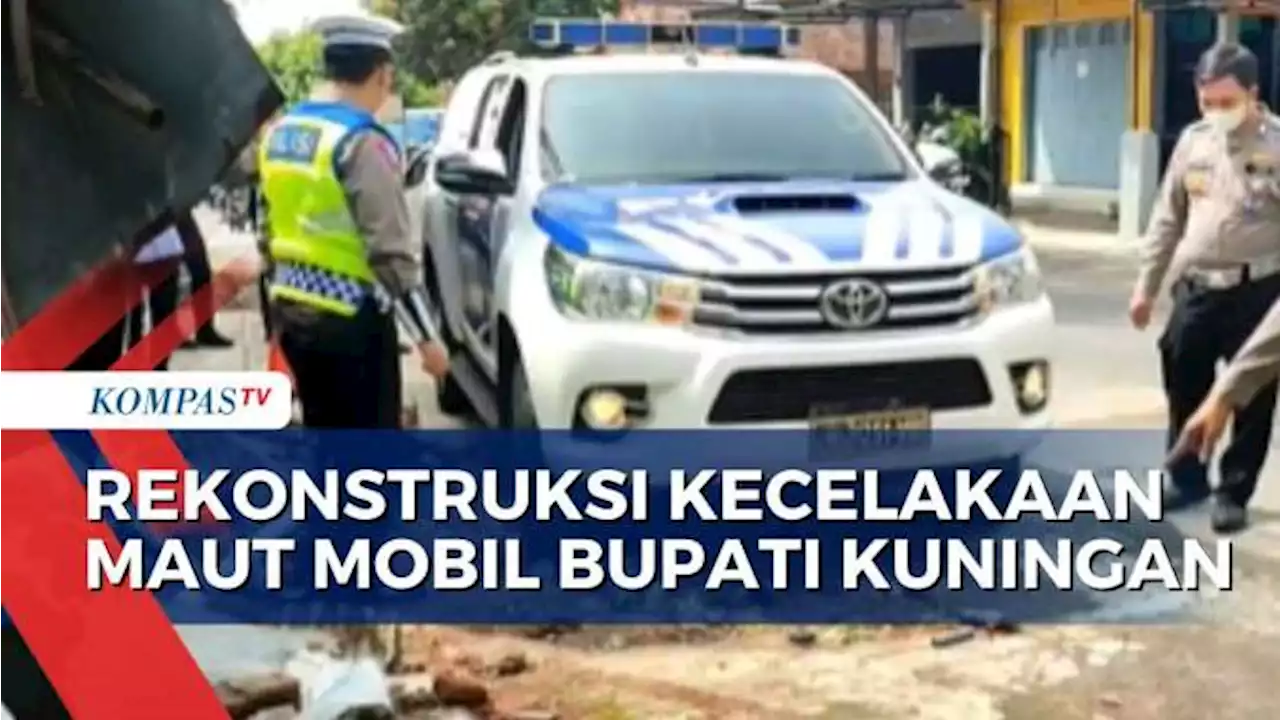 Usut Penyebab Kecelakaan, Polisi Gelar Rekonstruksi Laka Maut Mobil Dinas Bupati Kuningan