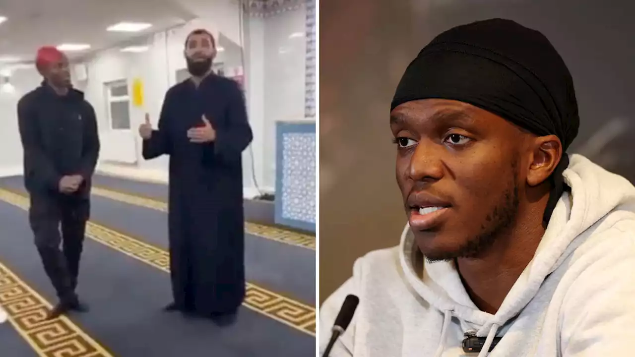 'He's here to learn': KSI visits mosque after using racial slur in Sidemen video and taking social media break