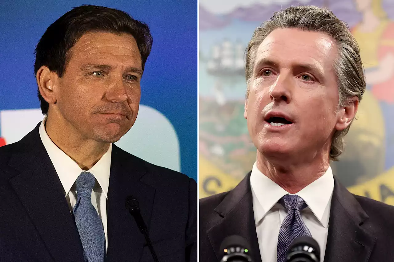 Gavin Newsom laughs at Ron DeSantis in his own backyard