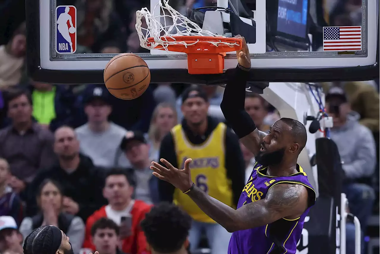 LeBron James wins it for Lakers on second try in OT victory over Jazz