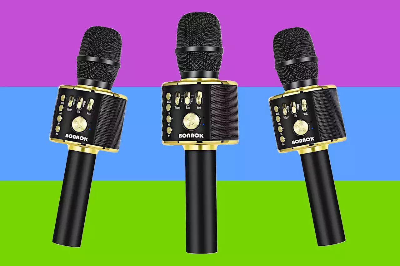 This wireless bluetooth karaoke microphone is 60% off on Amazon