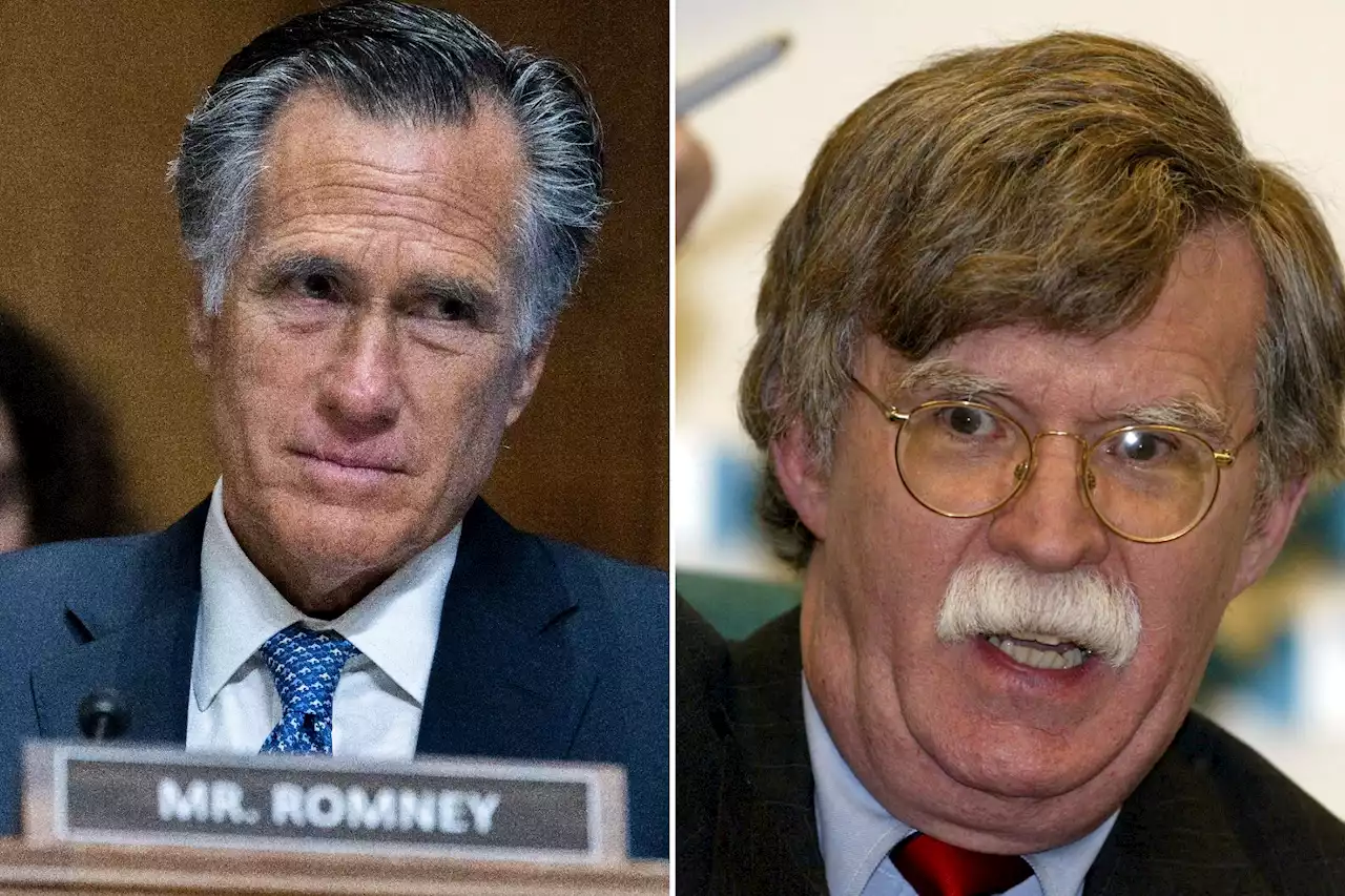 Trump-haters John Bolton, Mitt Romney blast Manhattan DA Bragg’s ‘weak’ case