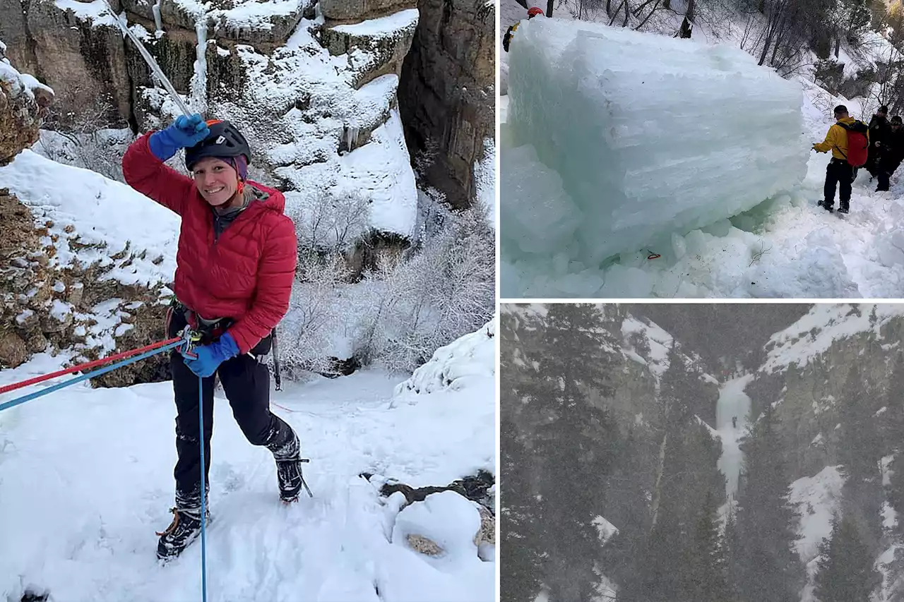 Woman crushed to death saving another climber after huge Utah ice column split