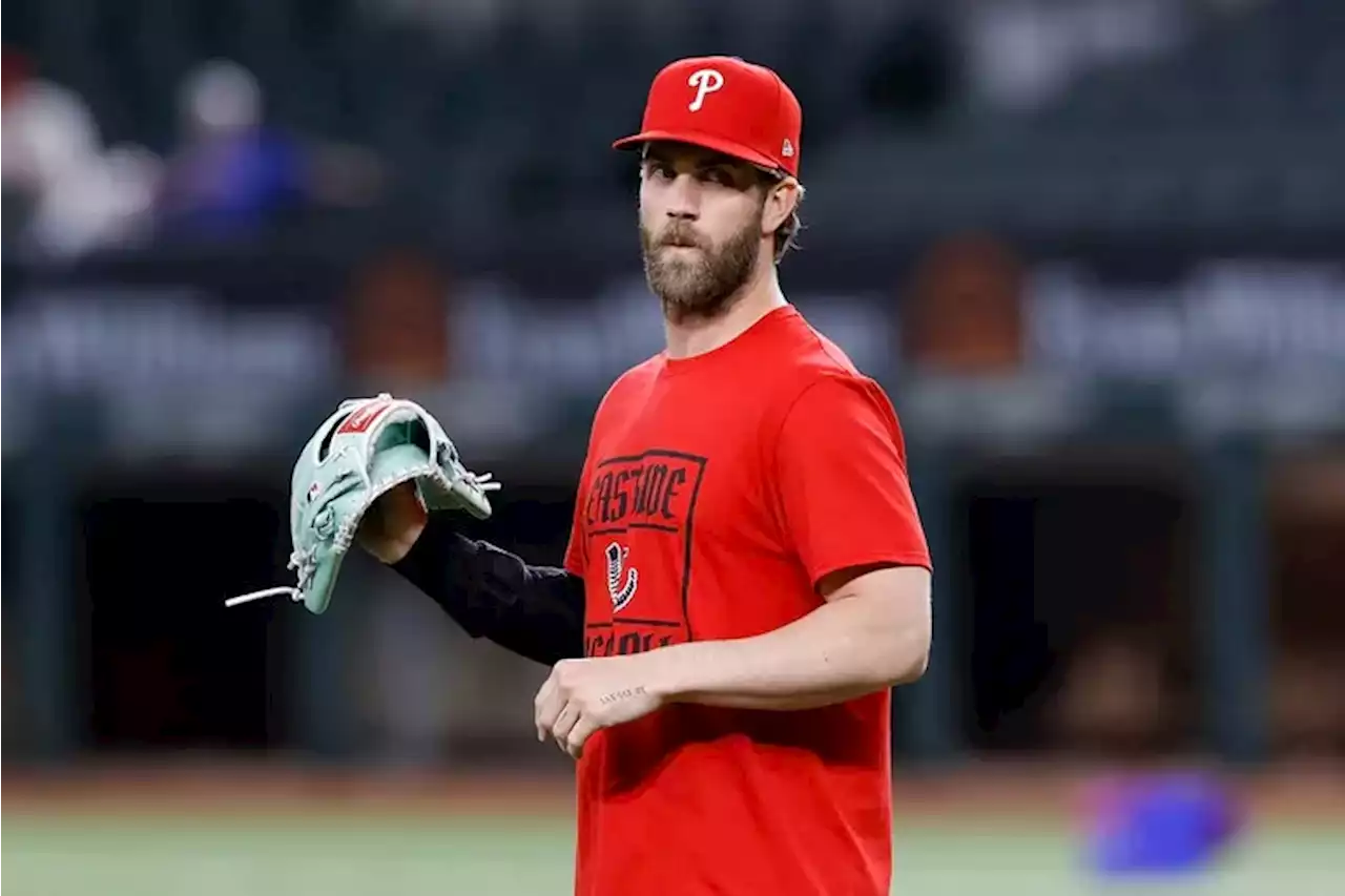 Phillies’ Bryce Harper progresses to first regular batting practice