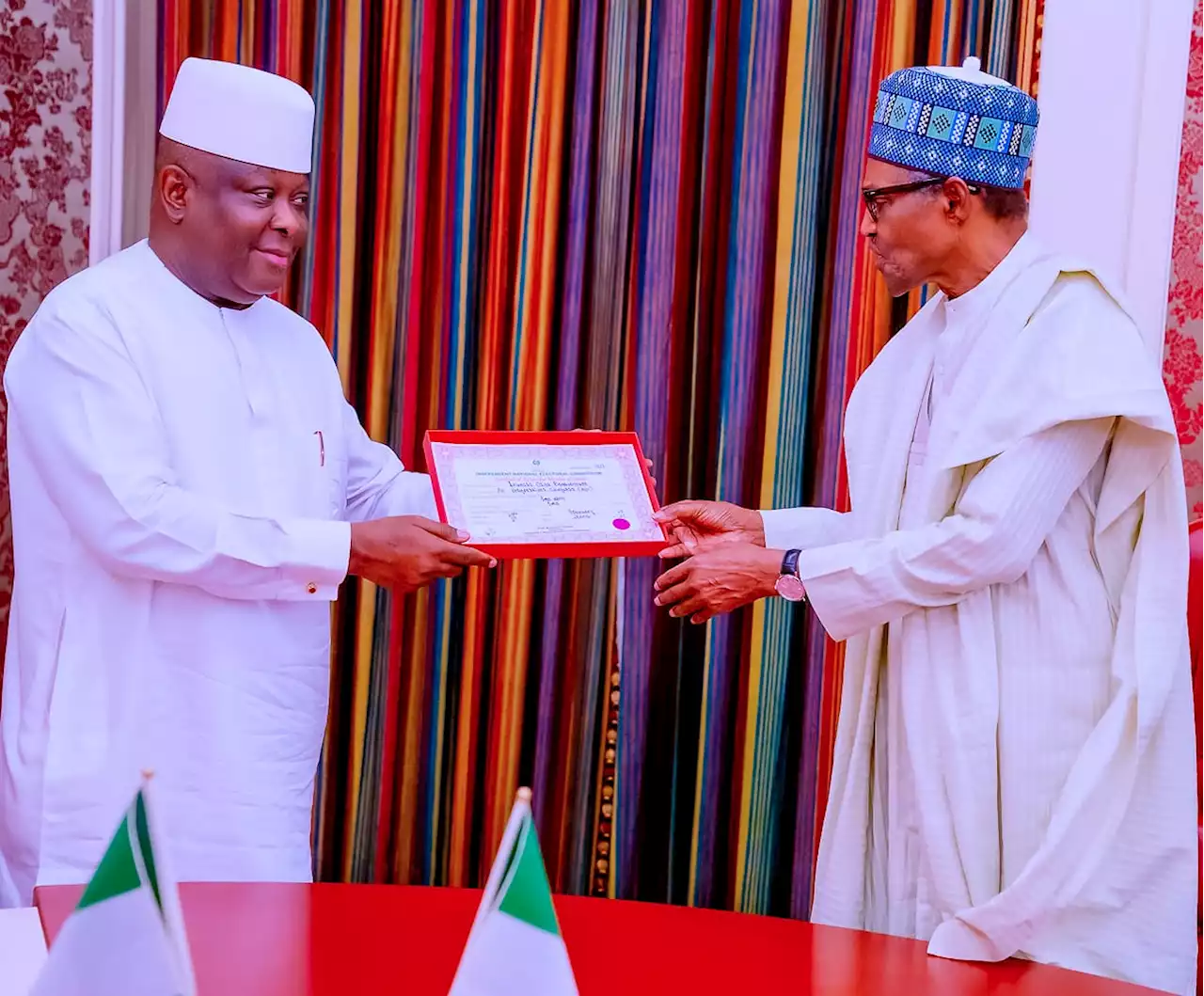 Imo Senator-elect, Osita Izunaso, visits Buhari, says he's most qualified to be Senate president