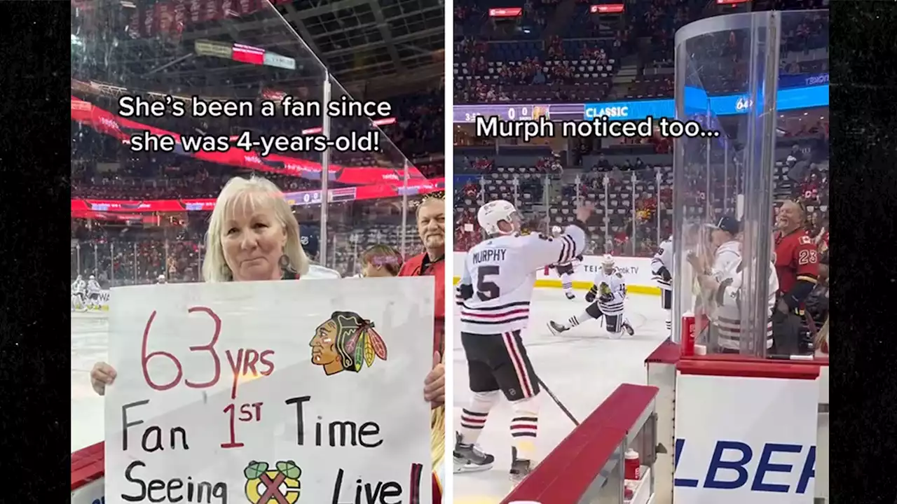 Chicago Blackhawks Gift Lifelong Fan Puck, Stick At Her First Live Game