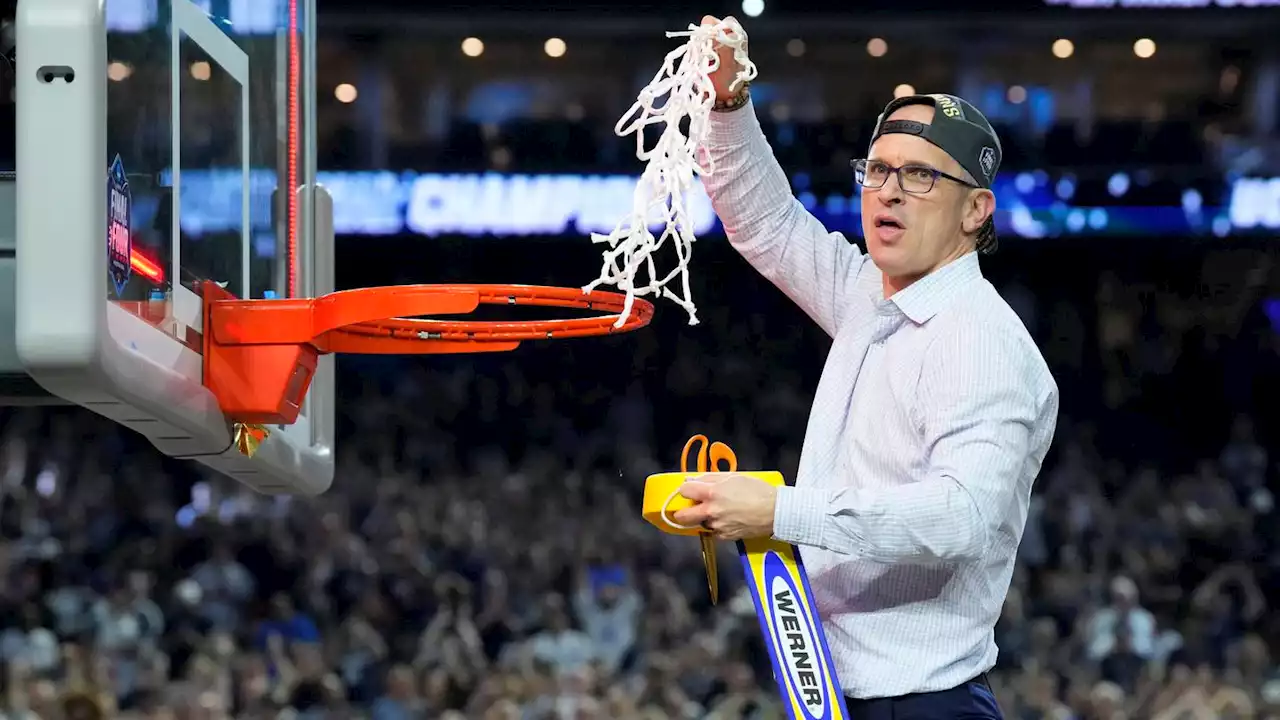 It took UConn about 12 hours to hang a banner after national championship win