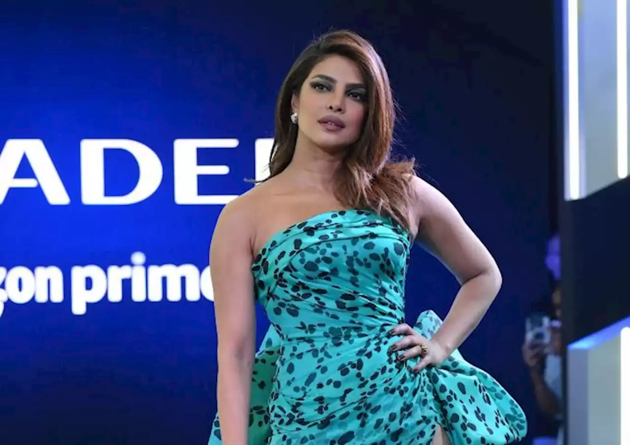 Priyanka Chopra Models Dalmatian-print Versace Dress Fresh Off the Runway at ‘Citadel’ Premiere in Mumbai