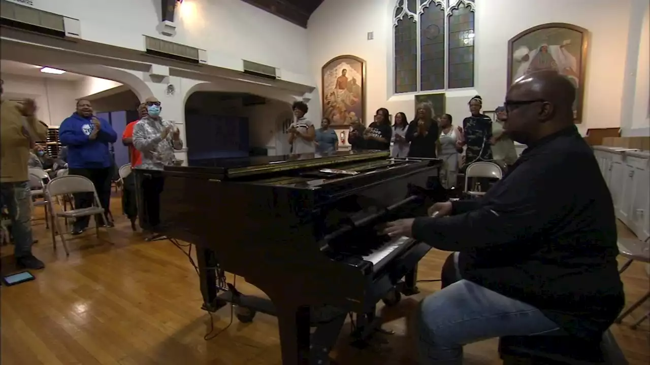 St. Thomas Gospel Choir members singing praise in Overbrook Park for three decades