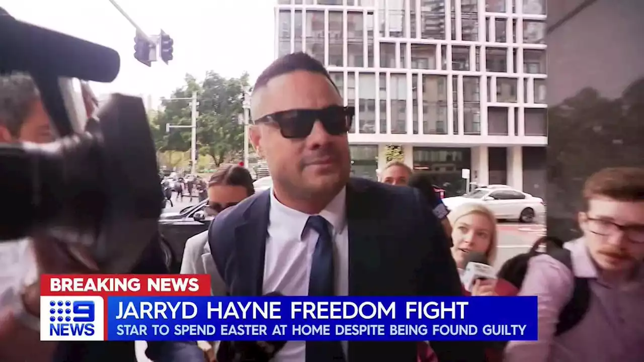 Jarryd Hayne's bail continued after rape conviction