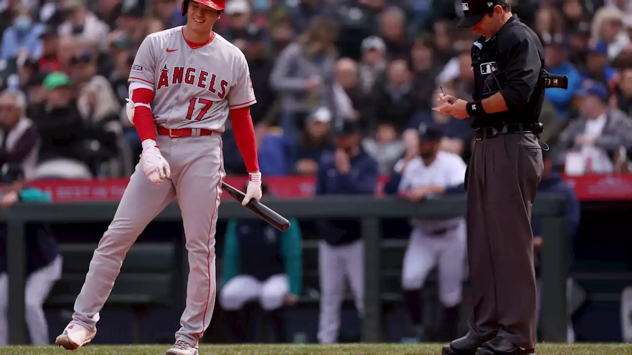 Shohei Ohtani gets pitch clock violation on mound, at the plate