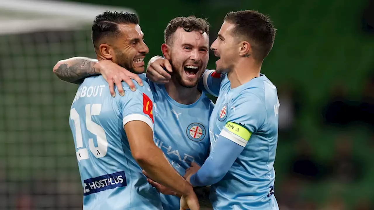 157,000 minutes after the first goal of the game, Melbourne City scores again to defeat bitter rivals