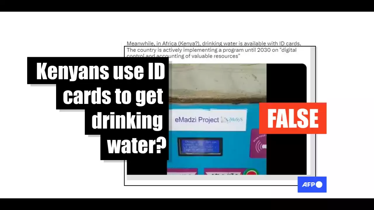 Video shows prepaid card used to buy water in Malawi, not Kenyans using ID to get water