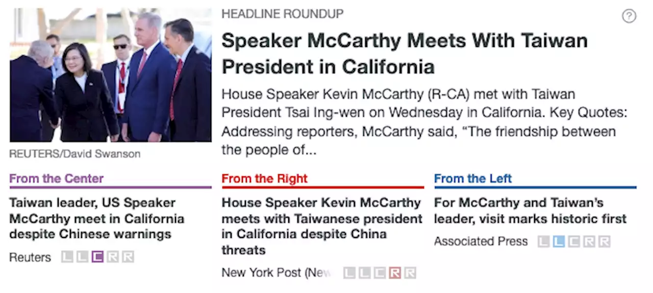 Speaker McCarthy Meets With Taiwan President in California