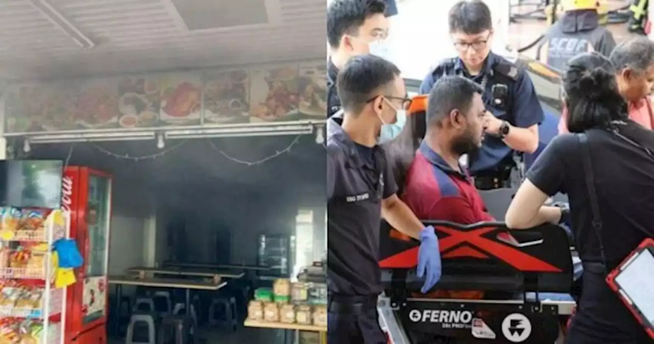 Man injured after prata shop at Bukit Batok catches fire