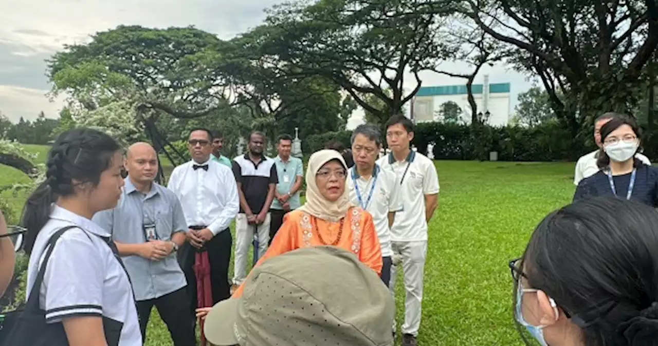 Wish come true: President Halimah fulfils students' desire to visit the Istana