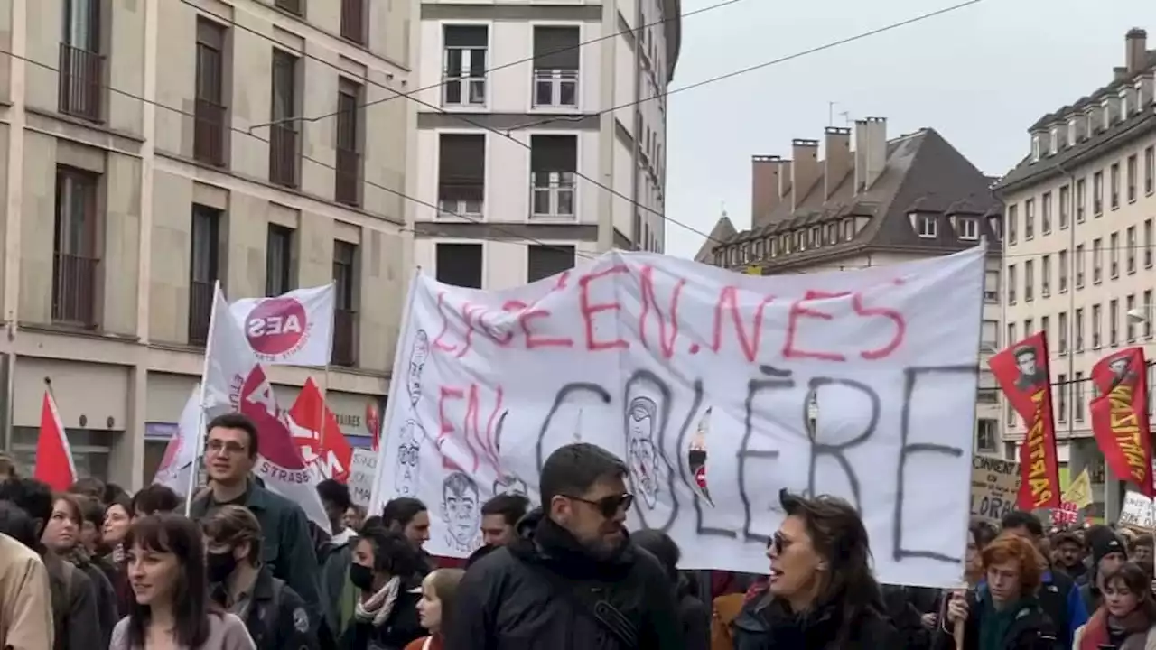 Manifestation du 6 avril à Strasbourg: 5600 manifestants selon la police, 15.000 d'après la CGT