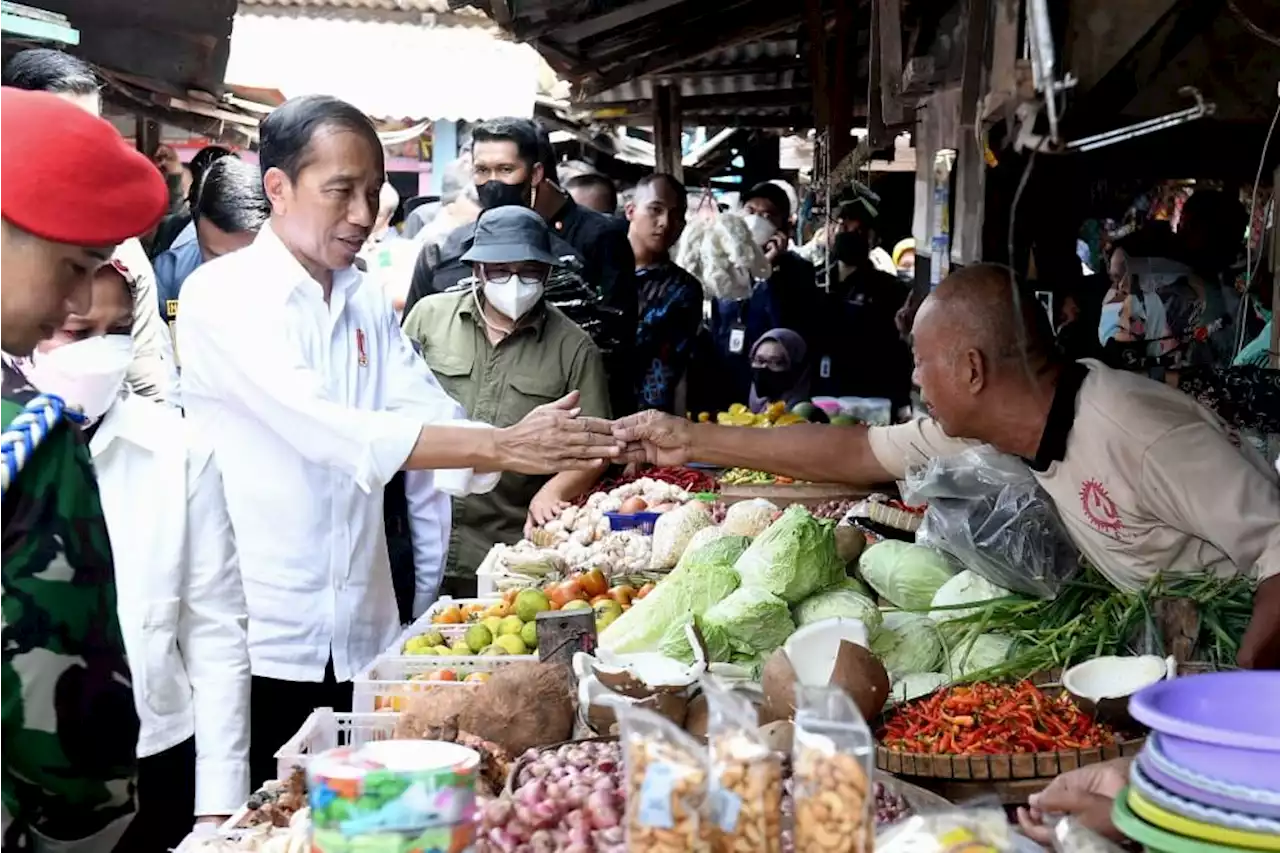 Jokowi Cek Harga Pangan di Pasar Sambonggede: di sini Paling Murah