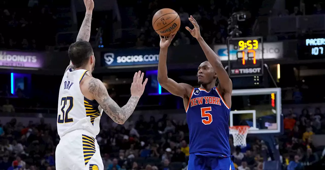 Quickley, Grimes lead Knicks past Pacers