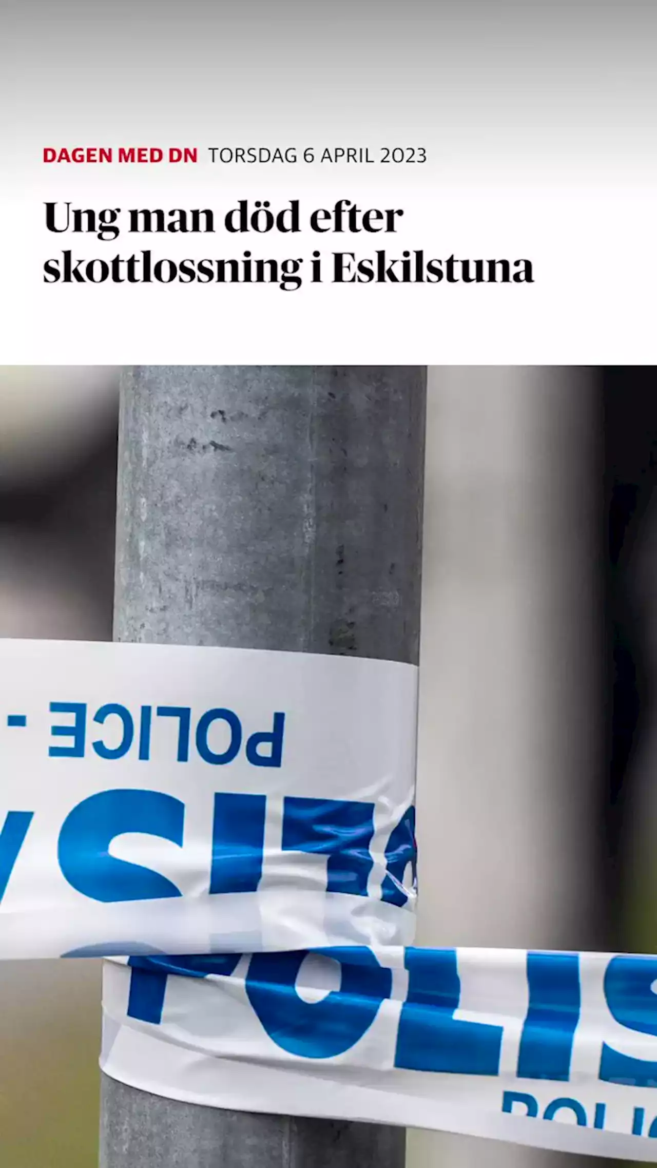 Man sköts till döds vid skola i Eskilstuna