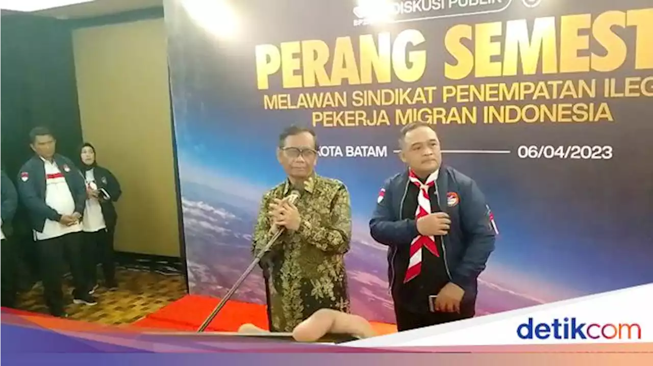 Mahfud Md Ungkap Sindikat PMI Ilegal di Batam Pindah Tempat Ngopi