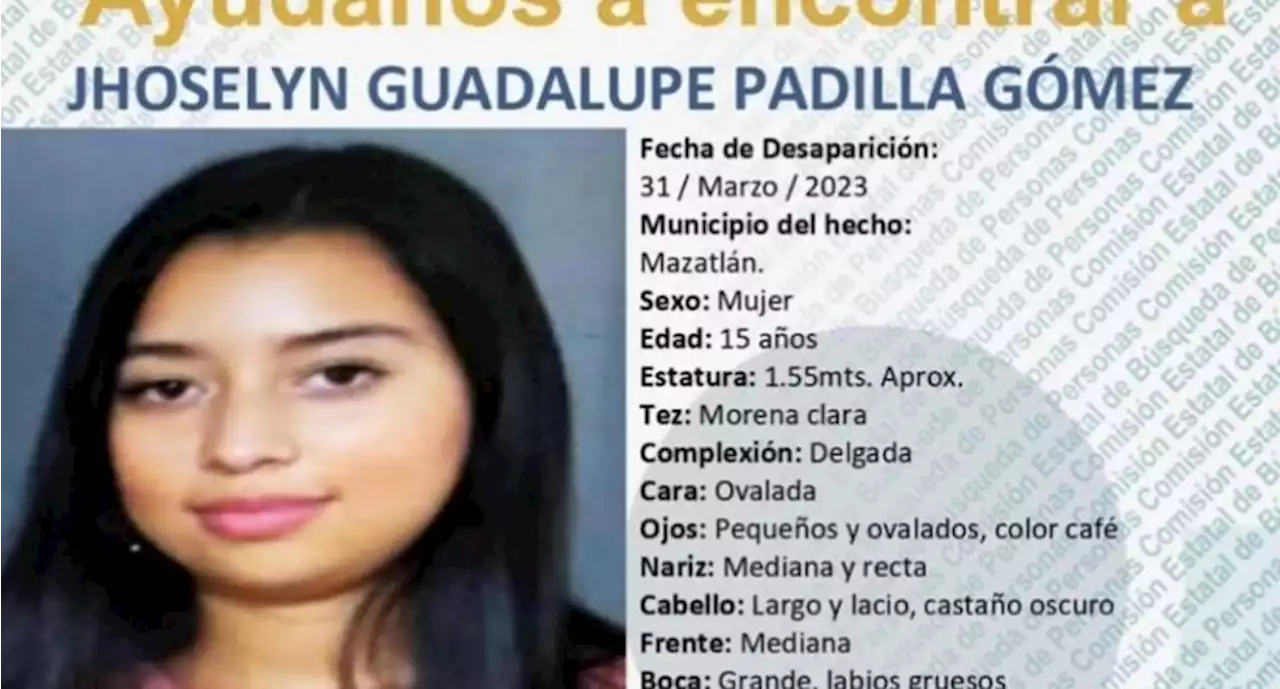 Buscan a Jhoselyn Guadalupe, adolescente de 15 años que desapareció en Mazatlán | El Universal