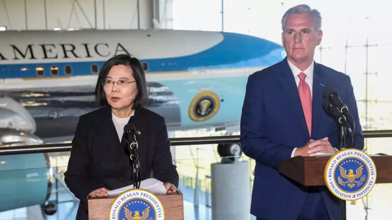 China vows 'strong' measures after McCarthy meets Taiwan's Tsai Ing Wen