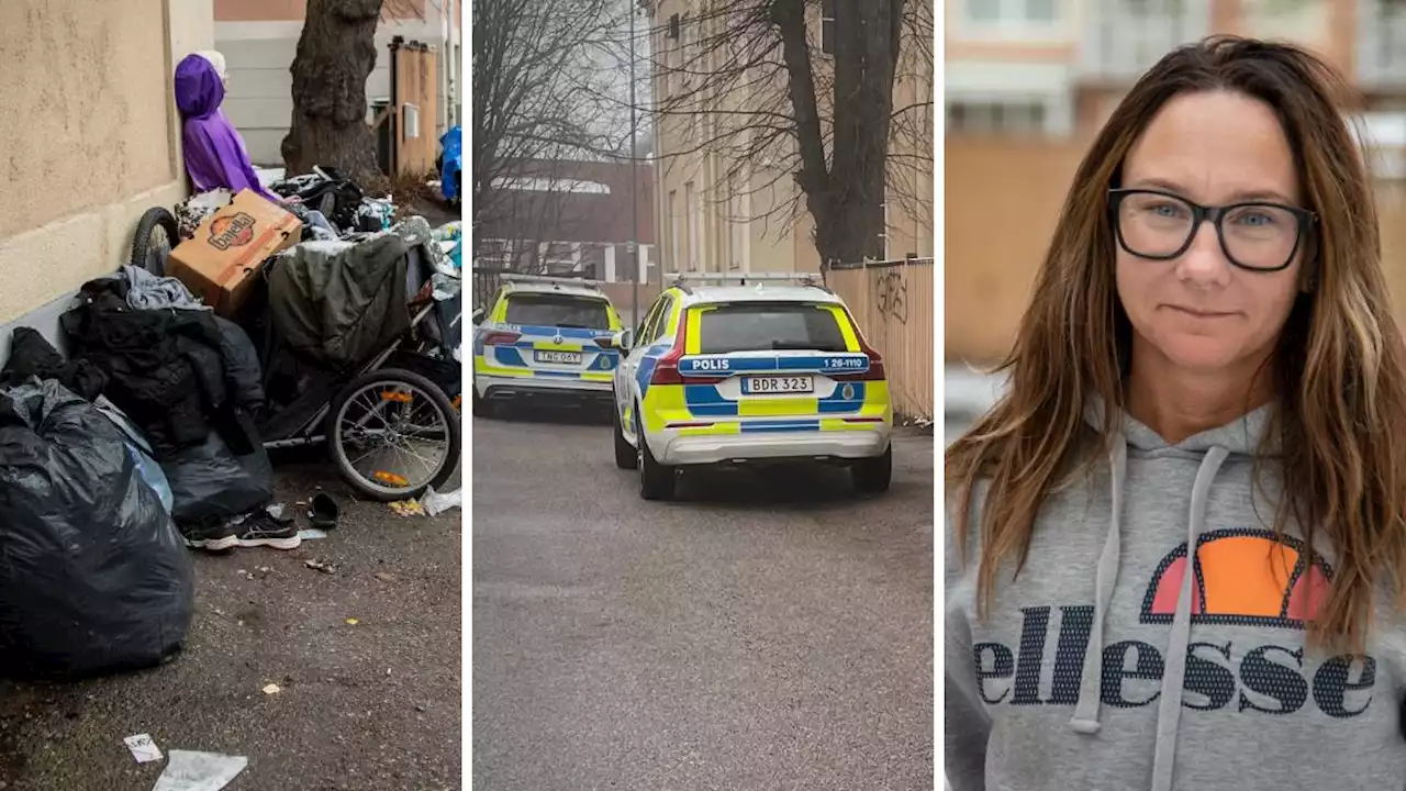 Stökigt utanför härbärget igen